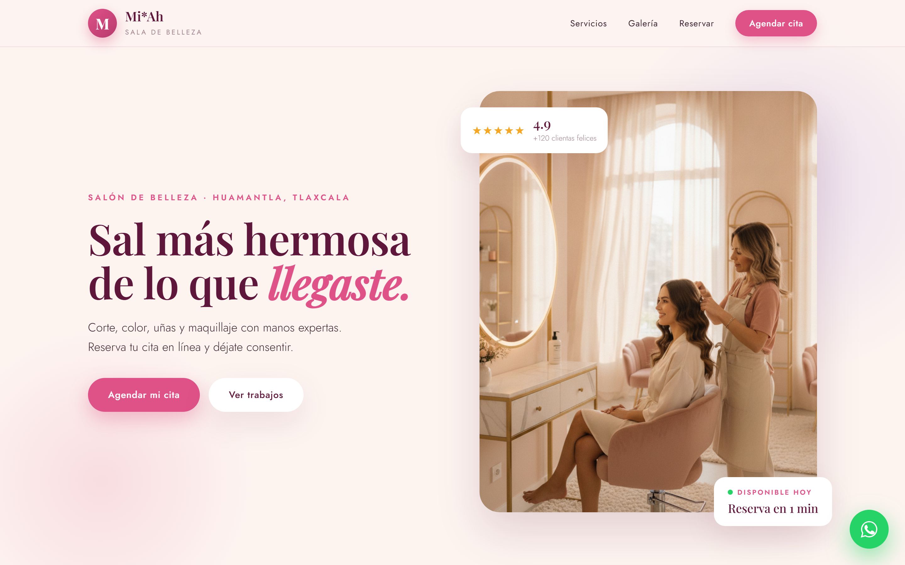 Ejemplo de sitio hecho por Impulsa